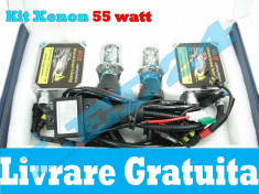 KIT BI-XENON H4 55W 6000k TEHNOLOGIE GERMANA foto