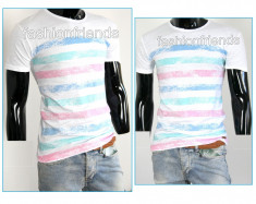 Tricou tip ZARA MAN - tricou barbati - tricou slim fit - tricou fashion 2428 foto