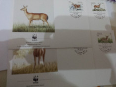 WWF FDC Antilele Olandeze 1992 serie Caprioare foto