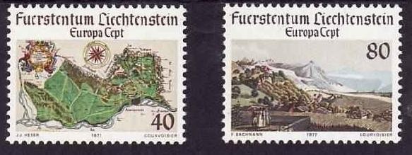C5140 - Lichtenstein 1977 - cat.nr.612-3 neuzat,perfecta stare