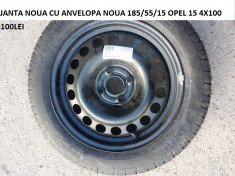 1BUC JANTA NOUA OPEL 15 4X100 ANVELOPA NOUA 100LEI foto