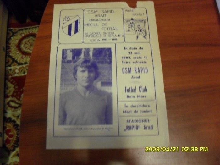 program Rapid Arad - FC Baia Mare