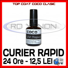 TOP COAT UV COCO 14ML - MANICHIURA UNGHII FALSE GEL UV, FRENCH - CALITATE MAX foto