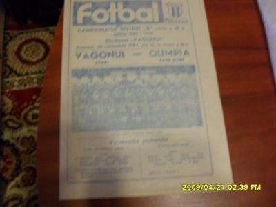 program Vagonul Arad - Olimpia S.M . foto