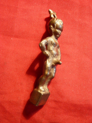 Statueta mica din bronz - Copil , h= 5 cm foto