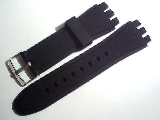 Curea swatch neagra din silicon de 23mm, latime. | Okazii.ro