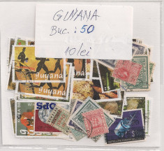 GUYANA.Lot peste 50 buc. timbre stampilate foto