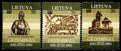 Lituania 1991 - cat.nr.417-9 neuzat,perfecta stare foto