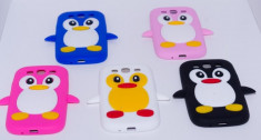 Carcasa protectie spate pinguin din silicon pentru Samsung Galaxy S3 I9300 foto