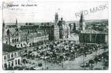 3035 - ORADEA, Market - old postcard - used - 1918, Circulata, Printata