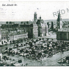 3035 - ORADEA, Market - old postcard - used - 1918