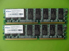 Memorie RAM PC DDR1 512MB (2x256) PC3200 400MHz Elixir foto