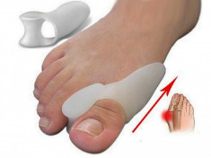 Orteza Deget Mare Picior Corector Separator Hallux Valgus Protectie Mont - 2 BUC foto