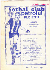 Program meci fotbal PETROLUL PLOIESTI - CS TARGOVISTE 05.11.1977 foto