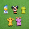 Lot 5 figurine personaje desene animate Disney, 3.5 cm, plastic