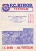 Program meci fotbal FC BIHOR ORADEA - JIUL PETROSANI 02.10.1982