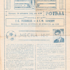 Program meci fotbal PETROLUL PLOIESTI - FCM BRASOV 29.11.1989