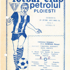 Program meci fotbal PETROLUL PLOIESTI - CSM SUCEAVA 20.06.1977