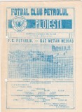 Program meci fotbal PETROLUL PLOIESTI - GAZ METAN MEDIAS (15.11.1981)