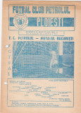 Program meci fotbal PETROLUL PLOIESTI - METALUL BUCURESTI 30.08.1981