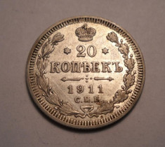 Rusia 20 kopeici 1911 foto