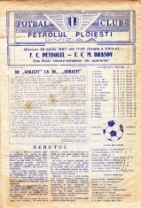 Program meci fotbal PETROLUL PLOIESTI - FCM BRASOV 22.04.1987