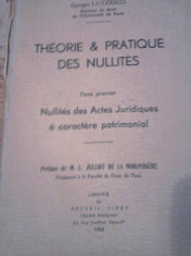 George Lutescu Theorie pratique des nullites foto