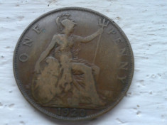 1 penny 1920 M. Britanie foto