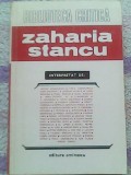 Zaharia Stancu-Interpretat de Mihai Beniuc,G.Calinescu..., 1972, Alta editura