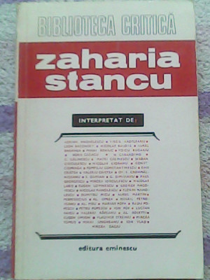 Zaharia Stancu-Interpretat de Mihai Beniuc,G.Calinescu... foto