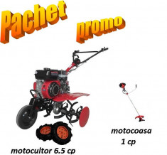 Pachet motocultor Zimbru si motocoasa 1 Cp foto