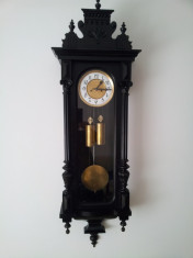 ceas de perete cu pendul si 2 greutati Gustav Becker cu garantie, si returnabil foto