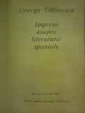 George Calinescu - Impresii asupra literaturii spaniole