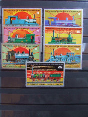 guinea,trenuri locomotive,serie nestampilat mnh foto