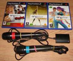 Microfone SingStar pentru PlayStation 2 si 3 (Karaoke)+3 jocuri foto