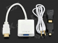 3-in-1 Micro HDMI / Mini HDMI / HDMI to VGA + 3.5mm Audio Video Adapter foto