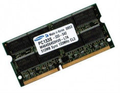 Memorie Laptop 512Mb SDRAM 133Mhz PC133 SODIMM 144pini pentru Notebook foto