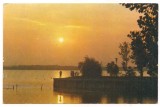 % carte postala (ilustrata)-MAMAIA-Apus de soare pe Suitghiol, Circulata, Printata