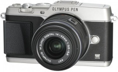 Aparat foto digital Olympus E-P5 cu obiectiv 14-42mm, argintiu foto
