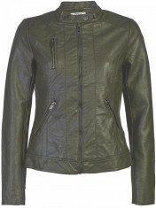 Jacheta din piele sintetica - ONLY - 15095622 verde kaki foto