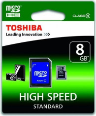 Card memorie Toshiba MICROSDHC 8GB CL4 W/ADAPTER TS SD-C08GJ(6A foto