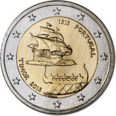 PORTUGALIA 2 euro comemorativa 2015- Timorul, UNC foto