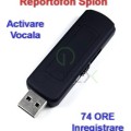 Nou 2015!!! | Stick Reportofon Spion cu ACTIVARE VOCALA | 74 ORE de Inregistrare