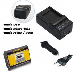 PATONA | Incarcator 4in1 USB + Acumulator compatibil Sony NP-BX1 NPBX1 NP BX1 foto