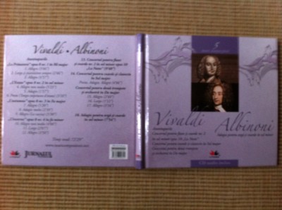 Antonio Vivaldi Tomaso Albinoni cd disc muzica clasica vol. 5 booklet texte info foto