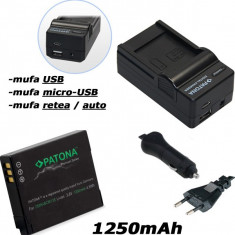 1 PATONA | Incarcator 4in1+ Acumulator Premium Panasonic DMW BCM13 DMC FT5 TZ3 foto