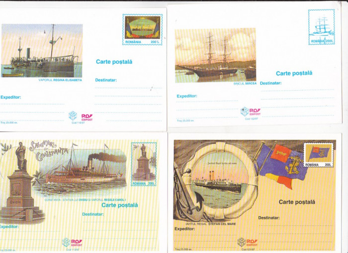 bnk cp Set 8 carti postale necirculate Vapoare