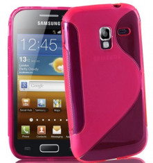 Husa Samsung i8160 Galaxy Ace 2 Silicon Gel Tpu S-Line Roz foto