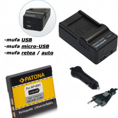 1 PATONA | Incarcator 4in1+ Acumulator pt Sony NP-BN1 NP BN1 NPBN1 DSC TX10 TX20 foto