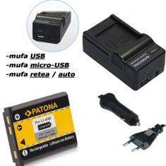 PATONA | Incarcator 4in1 USB + Acumulator pt Olympus Li 42B Li42B Li40B Li 40B foto